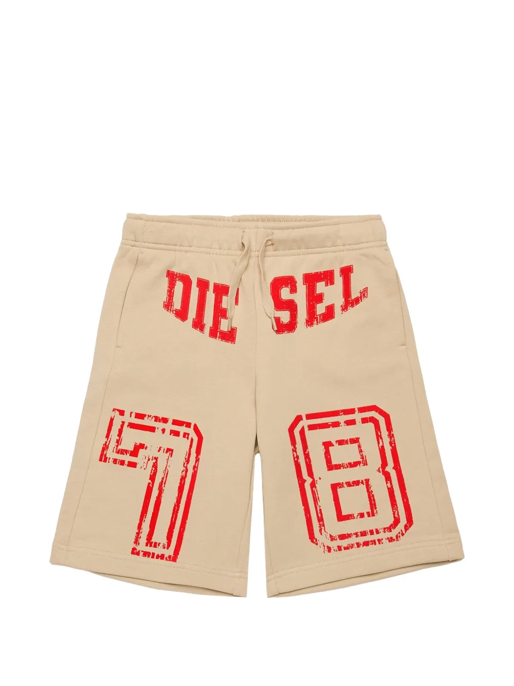 Diesel Kids Costume da bagno con logo e coulisse - Toni neutri