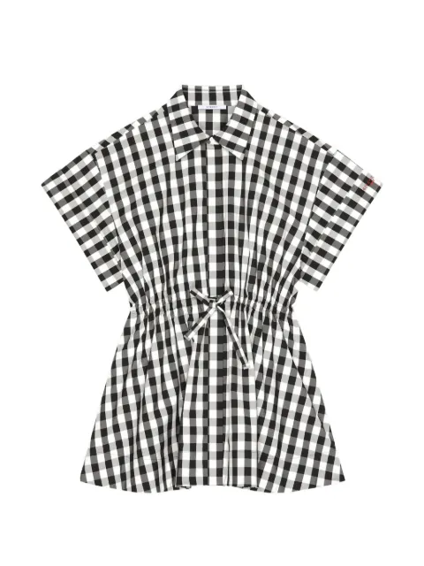 Givenchy vestido camisero corto de algodón a cuadros