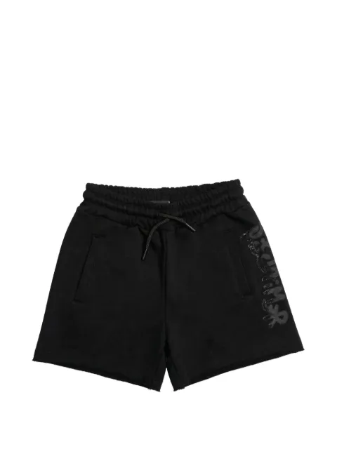 DISCLAIMER logo-embellished drawstring shorts