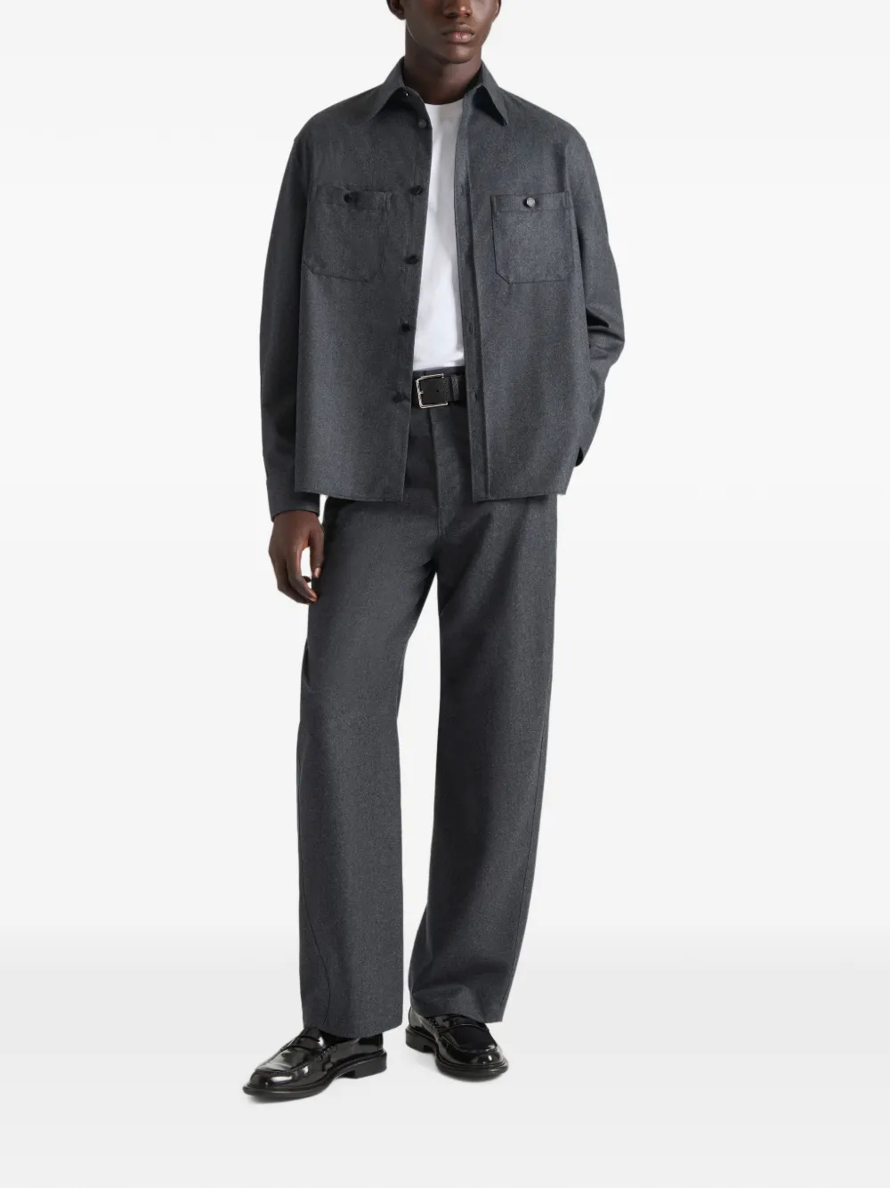 Givenchy Couture Seam flanellen shirtjack Grijs