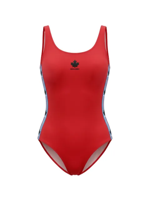 DSQUARED2 KIDS maillot de bain à bande logo feuille d'érable