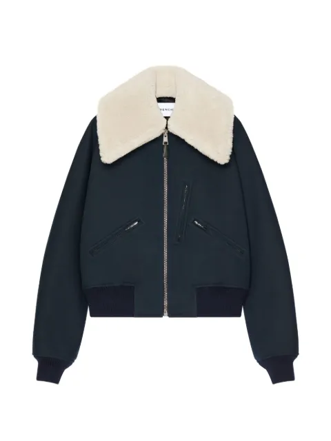 Givenchy bomber in cotton with shearling collar