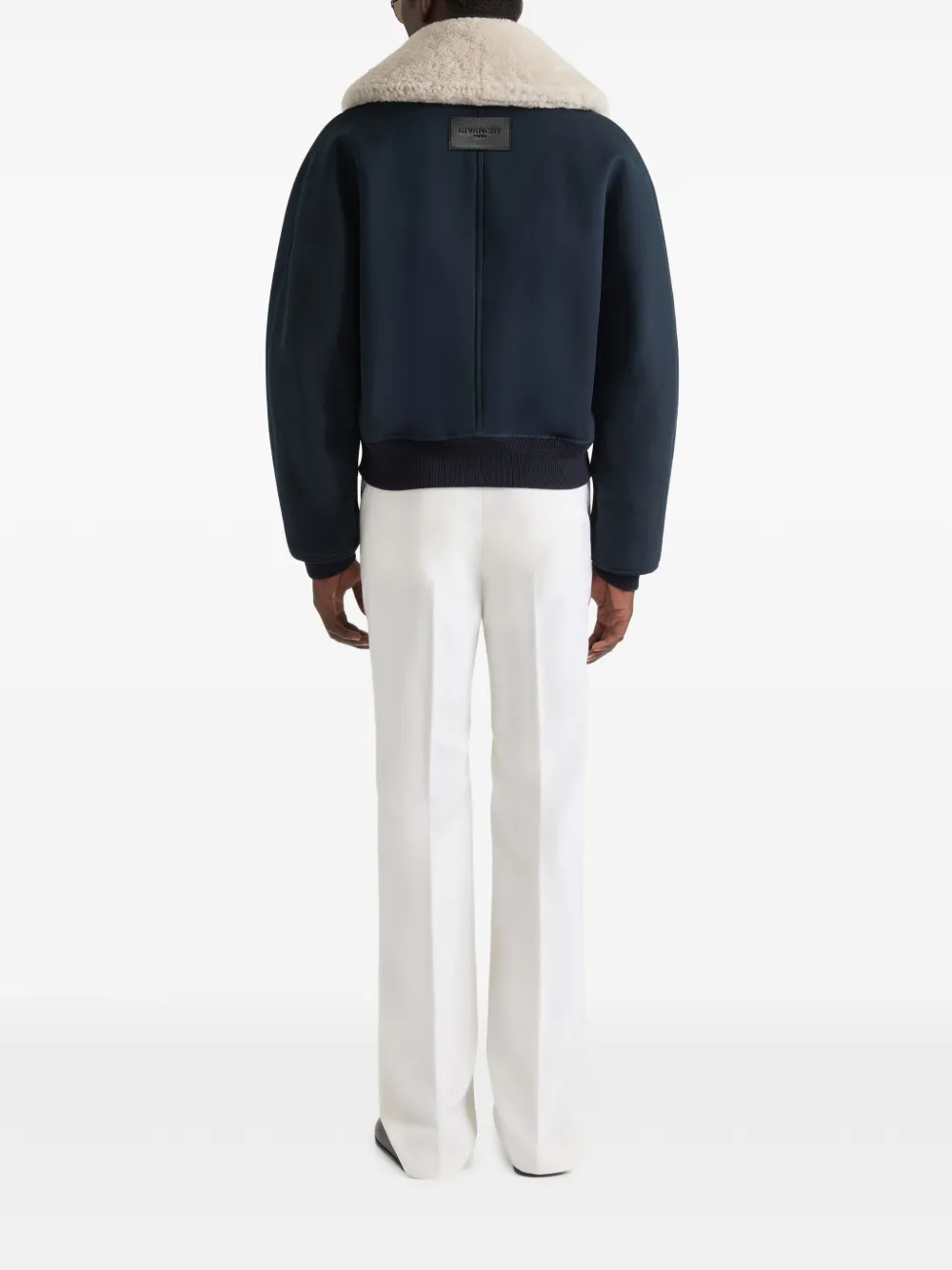 Givenchy Katoenen bomberjack met lammy kraag Blauw