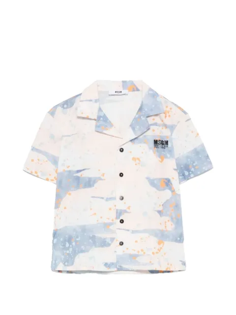 MSGM Kids abstract-print short-sleeve shirt