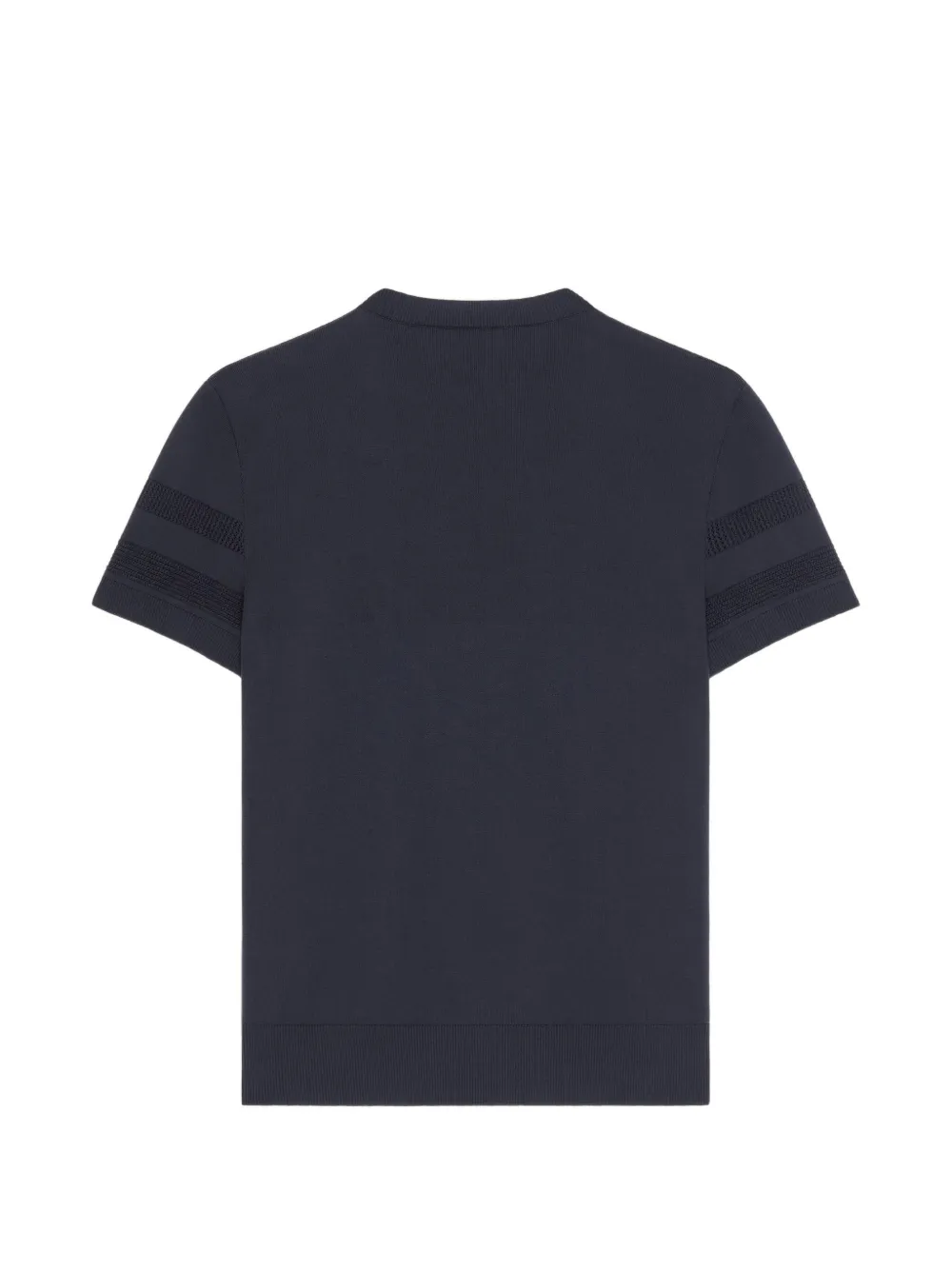 Givenchy Gebreid katoenen T-shirt met Paris-jacquard Blauw