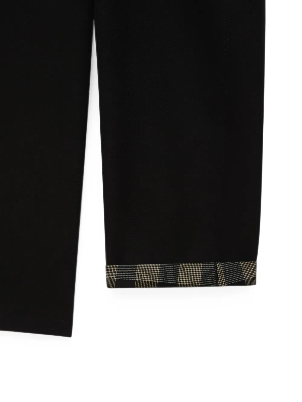 Givenchy Couture Seam geruite flanellen broek Zwart