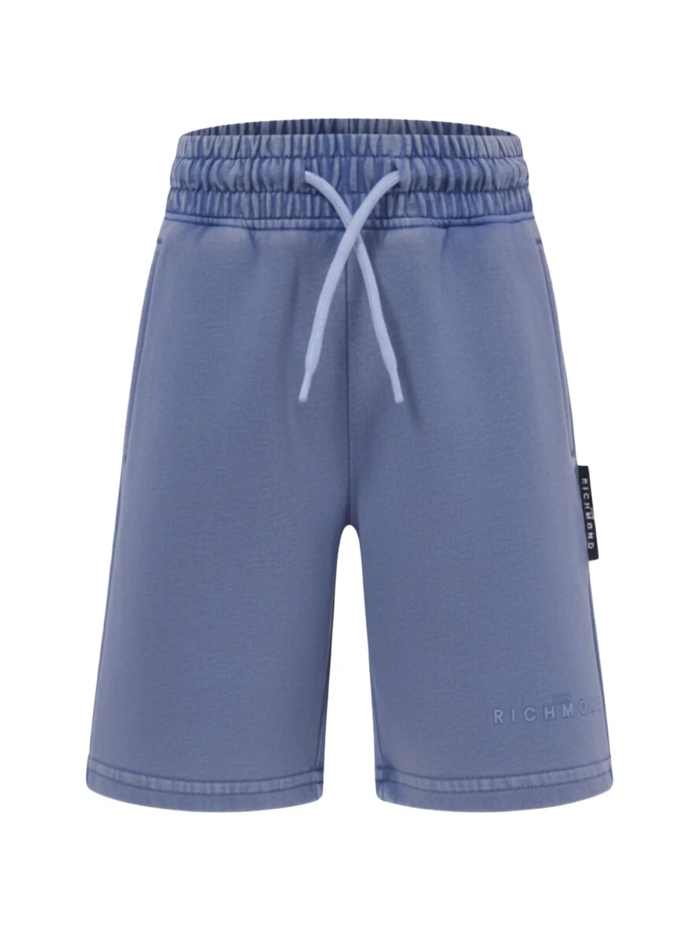 John Richmond Junior Shorts con coulisse e logo ricamato - Blu