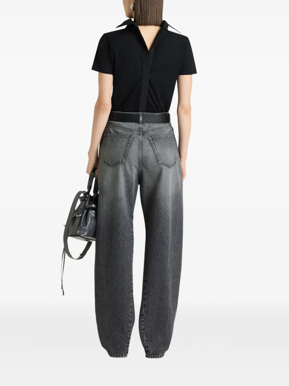 Givenchy T-shirt met geborduurd logo en col Zwart
