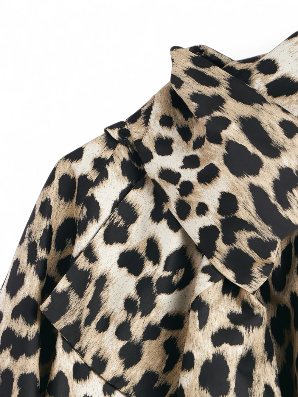 Givenchy Cocoon jas met luipaard-jacquard en sjaal Beige