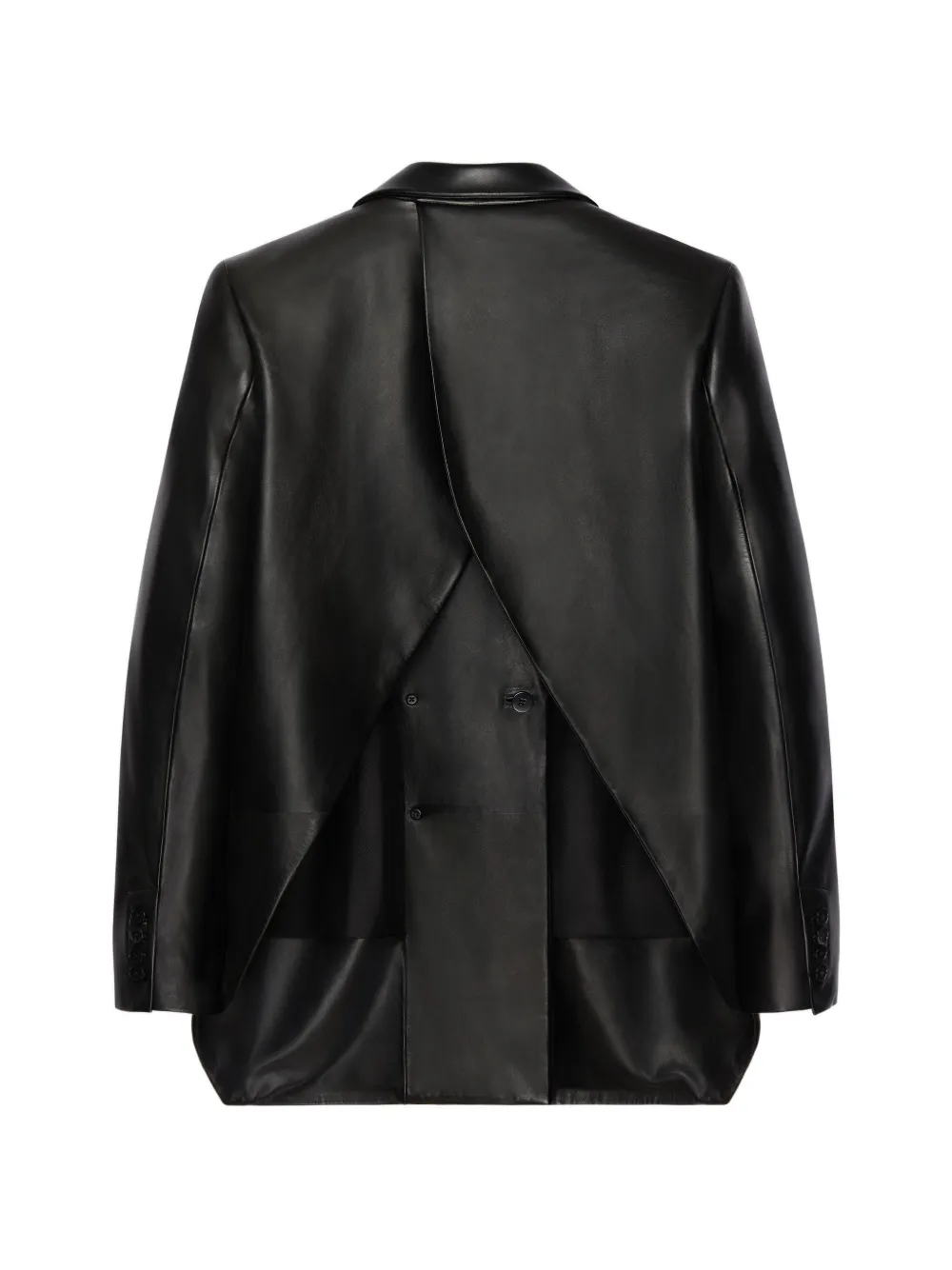 Givenchy Leren jack met dubbele rij knopen Zwart