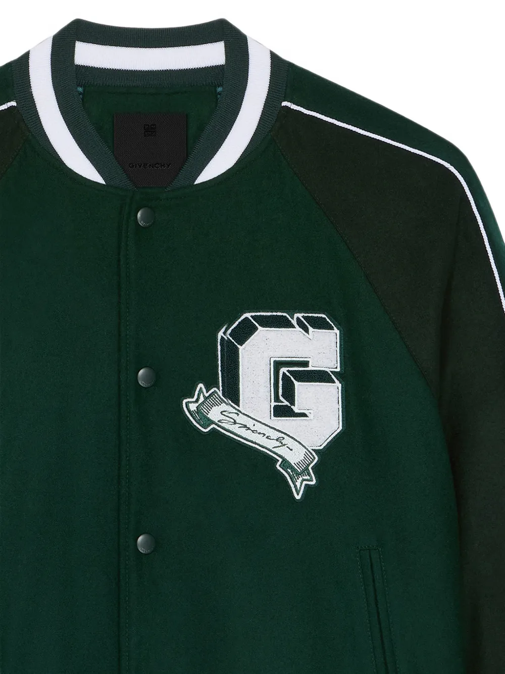 Givenchy College bomberjack van wol Groen