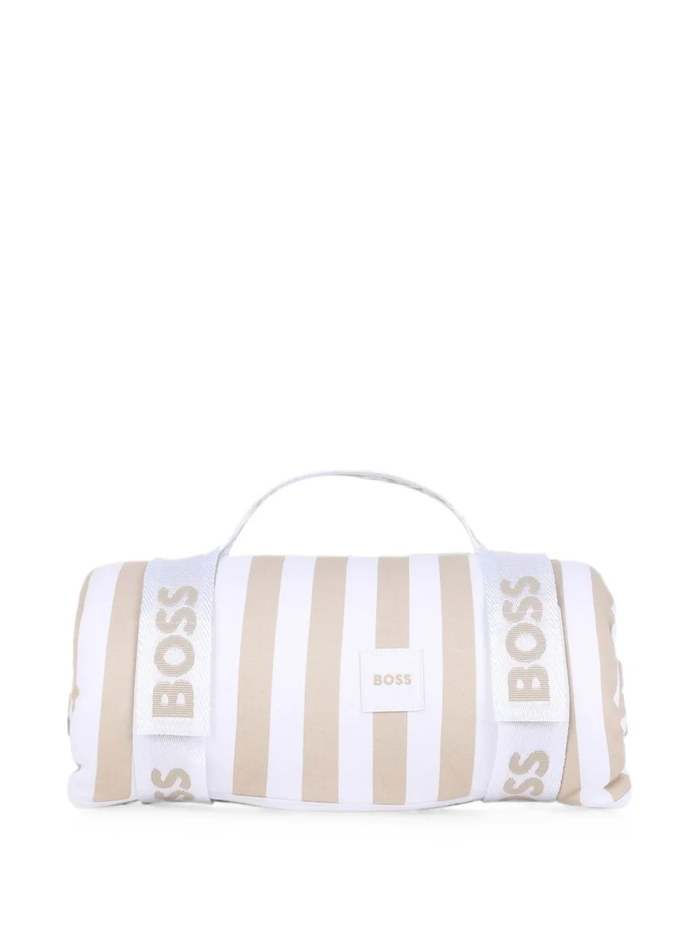 BOSS Kidswear Gestreepte deken Beige