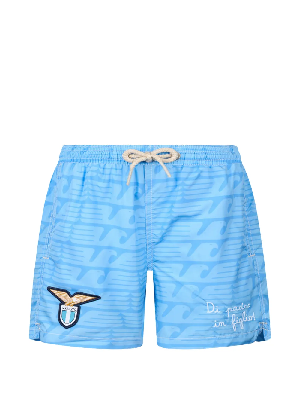 MC2 Saint Barth Kids Lighting zwembroek met logoprint Blauw