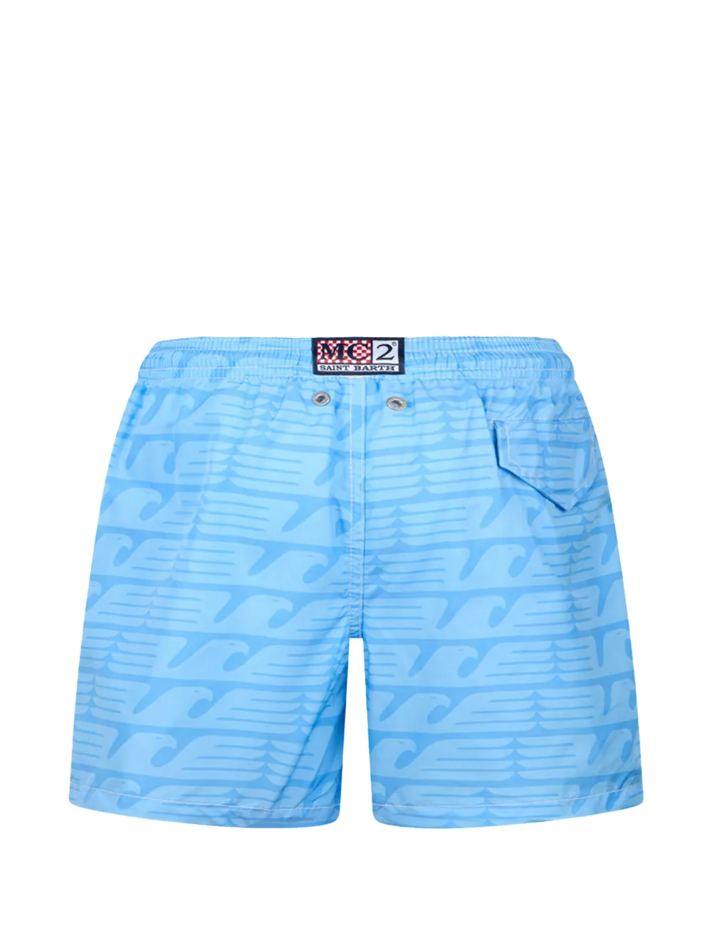 MC2 Saint Barth Kids Lighting zwembroek met logoprint Blauw