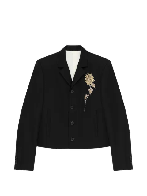 Givenchy embellished single-breasted cropped jacket in wool