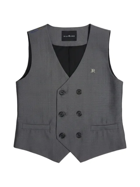 John Richmond Junior Gilet doppiopetto con applicazione logo