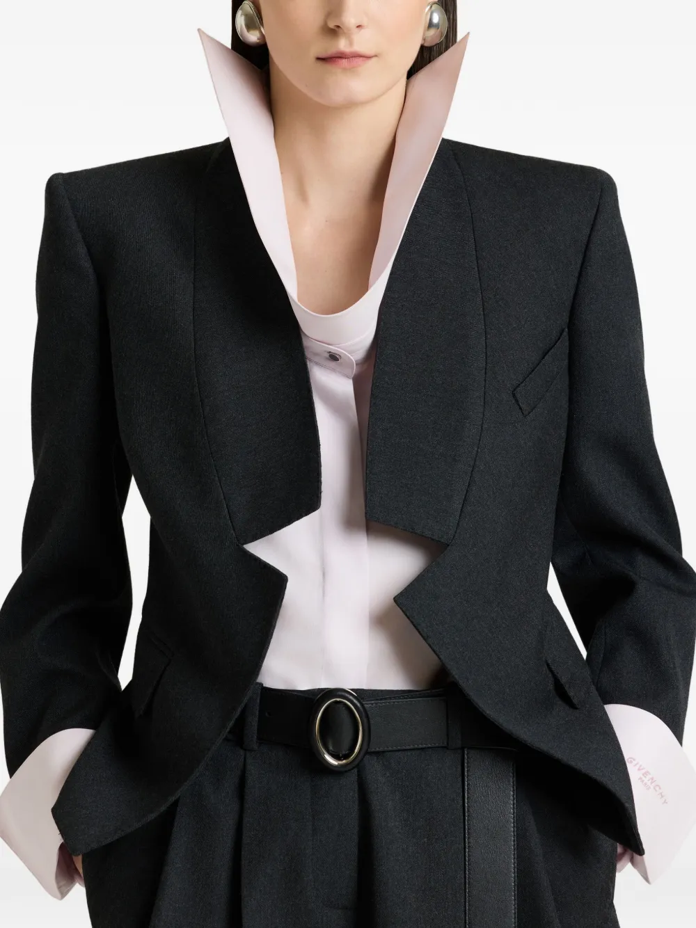 Givenchy Reverse wollen jack met revers Grijs