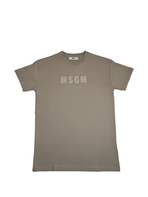 MSGM Kids logo-print cotton dress