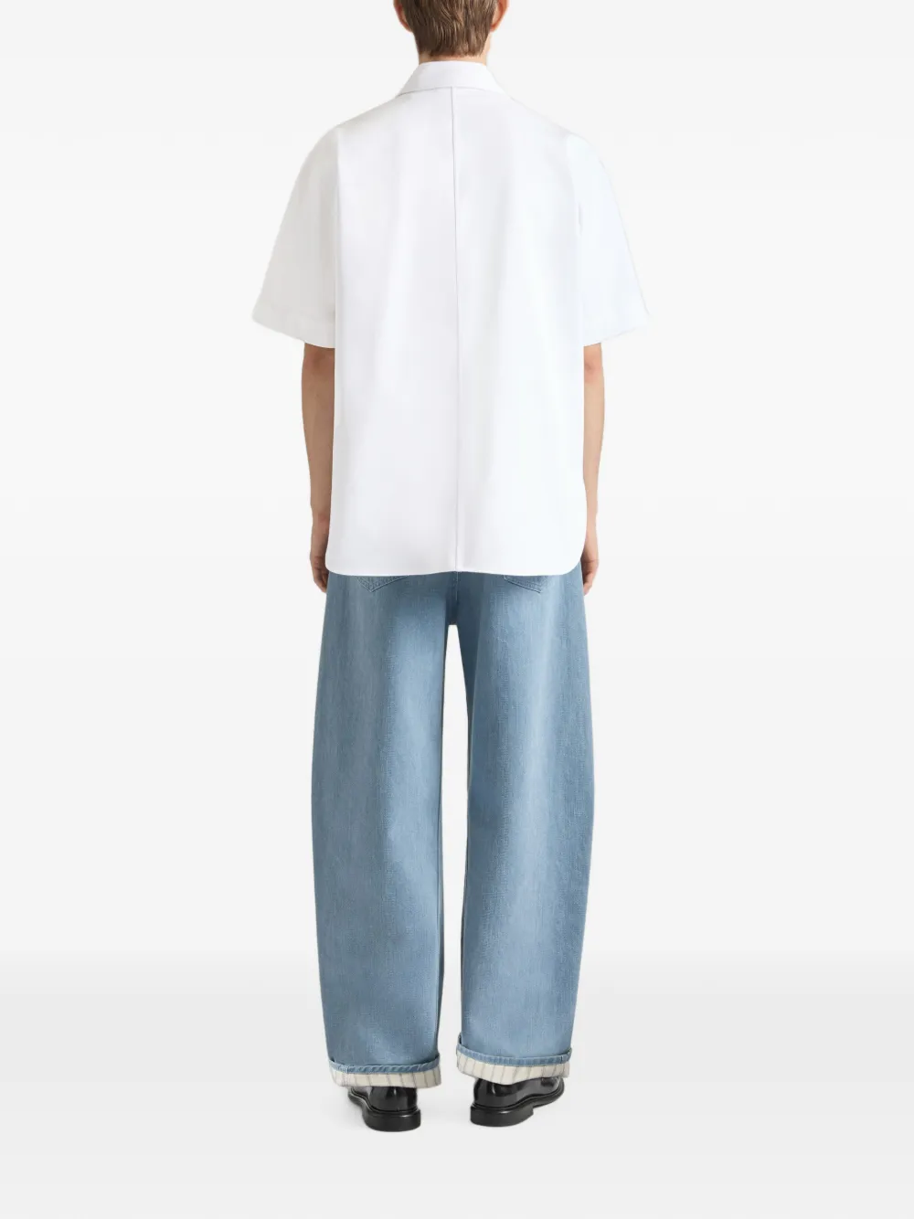 Givenchy Couture Seam katoenen overhemd met Paris-patch Wit