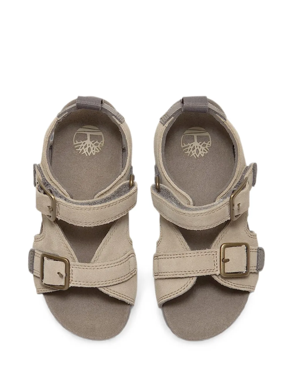Timberland Kids Sandalen met klittenband en gespsluiting Beige