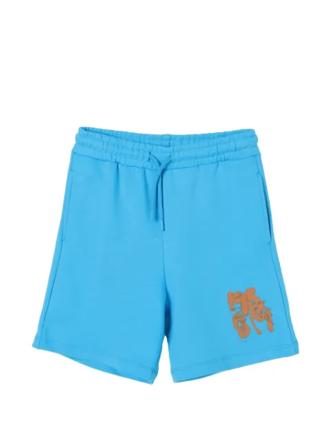 MSGM Kids logo-print drawstring shorts