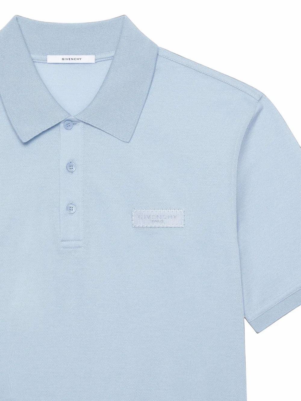 Givenchy Katoenen grosgrain poloshirt met Paris Blauw