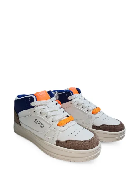 suns kids colour-block leather sneakers