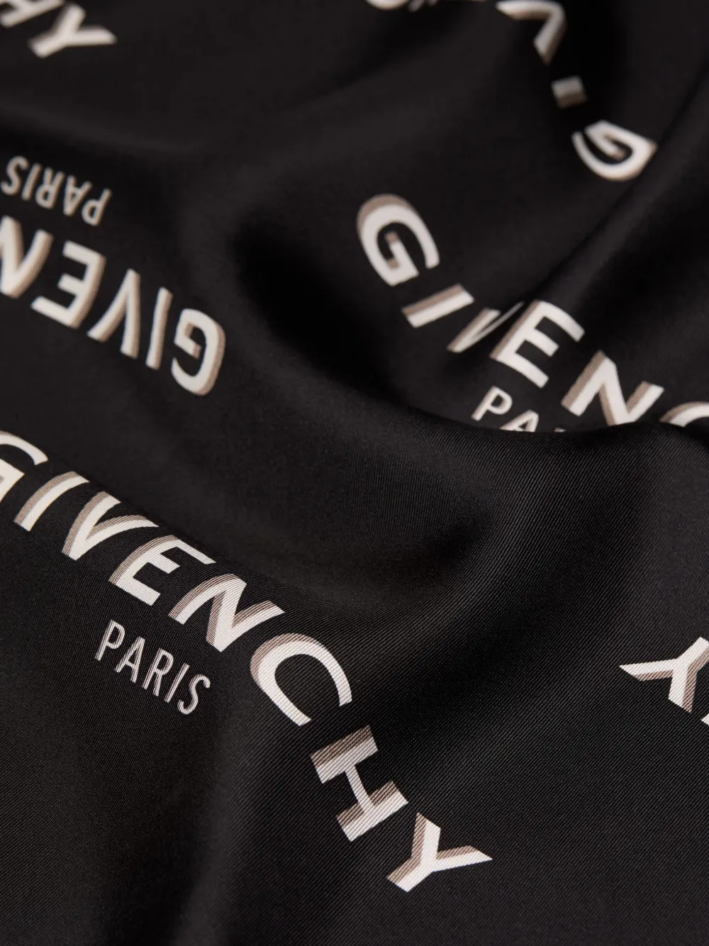 Givenchy Kleine Shadow zijden sjaal Zwart
