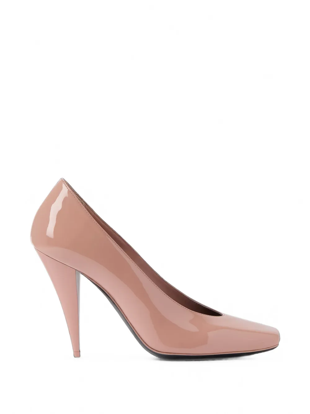 Givenchy sliced square pumps in patent leather - Pink