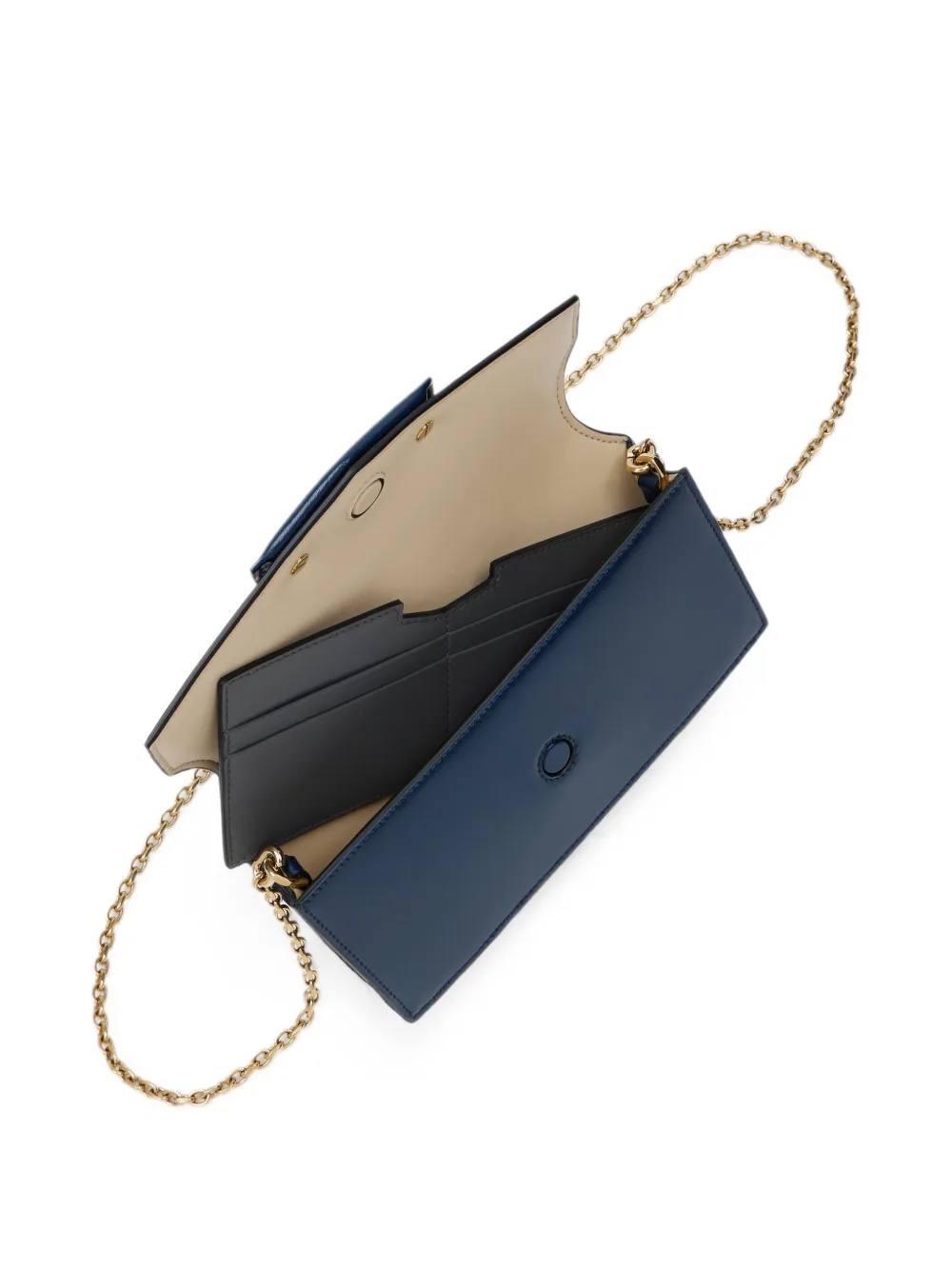 Givenchy Antigona Box leren portemonnee met ketting Blauw
