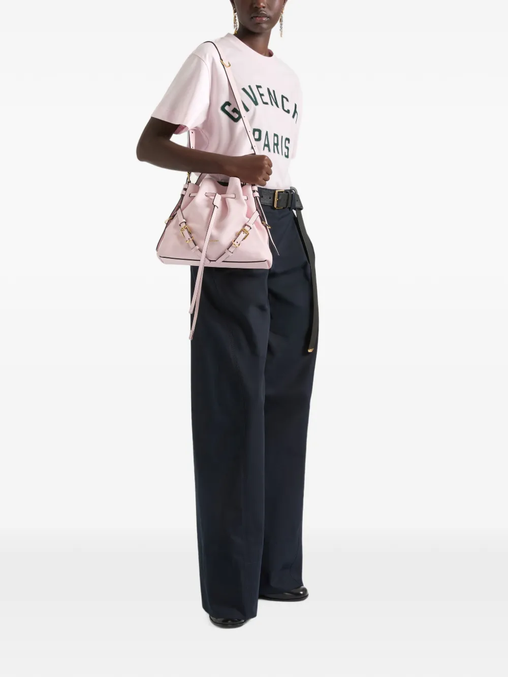 Givenchy Kleine Voyou Bucket-tas van glanzend leer Roze