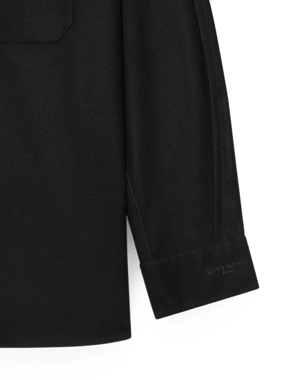 Givenchy Couture Seam flanellen shirtjack Zwart