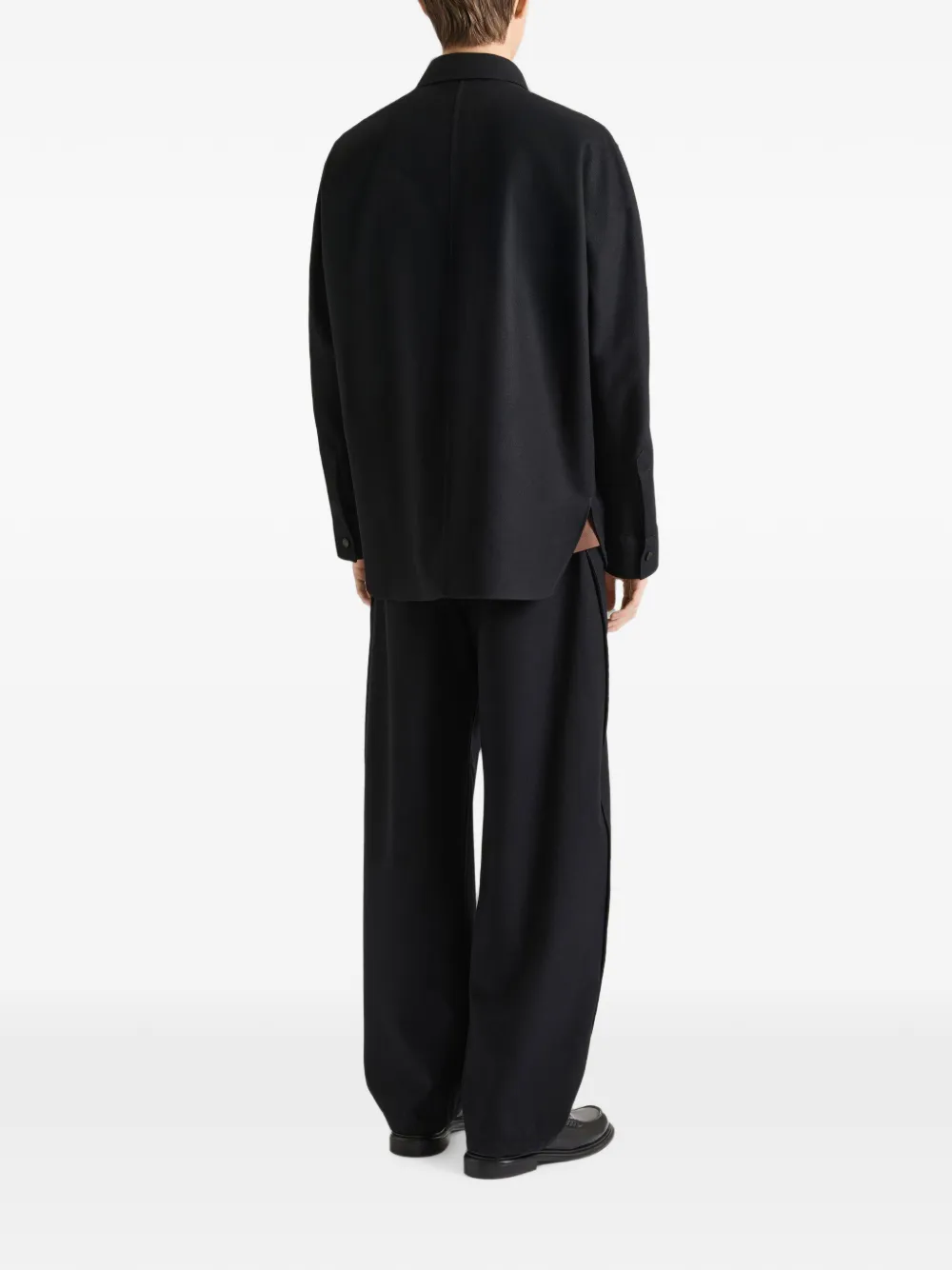 Givenchy Couture Seam flanellen shirtjack Zwart