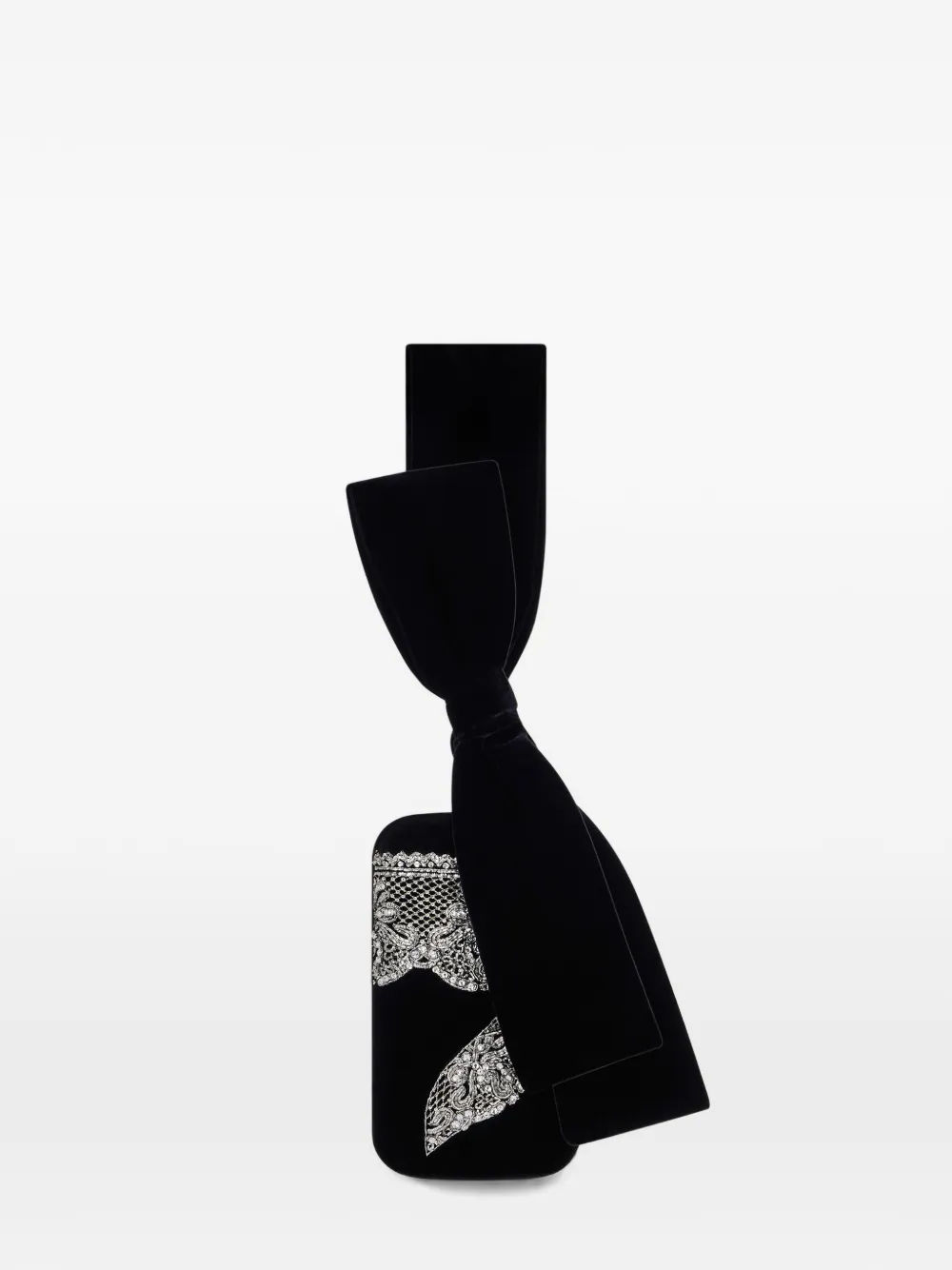Givenchy Evening satijenen clutch met strik en borduurwerk Zwart