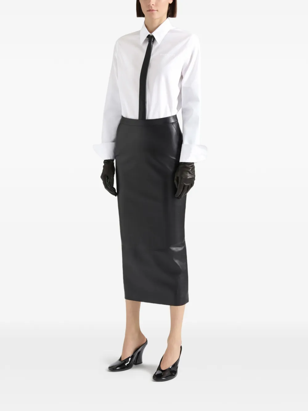 Givenchy Nappaleren midi-rok Zwart