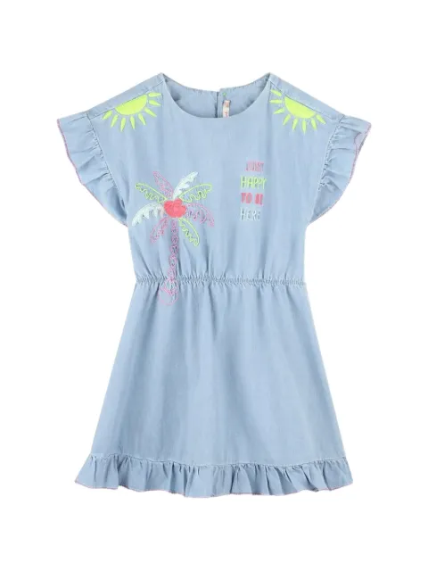 Billieblush ruffle-trim embroidered dress