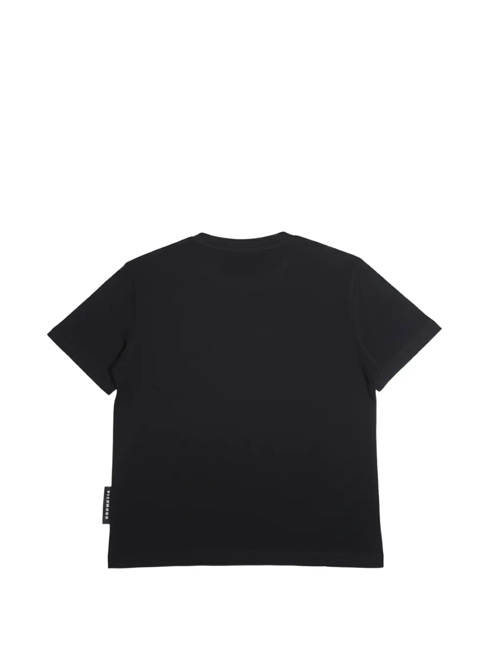 John Richmond Junior Katoenen T-shirt met logopatch Zwart