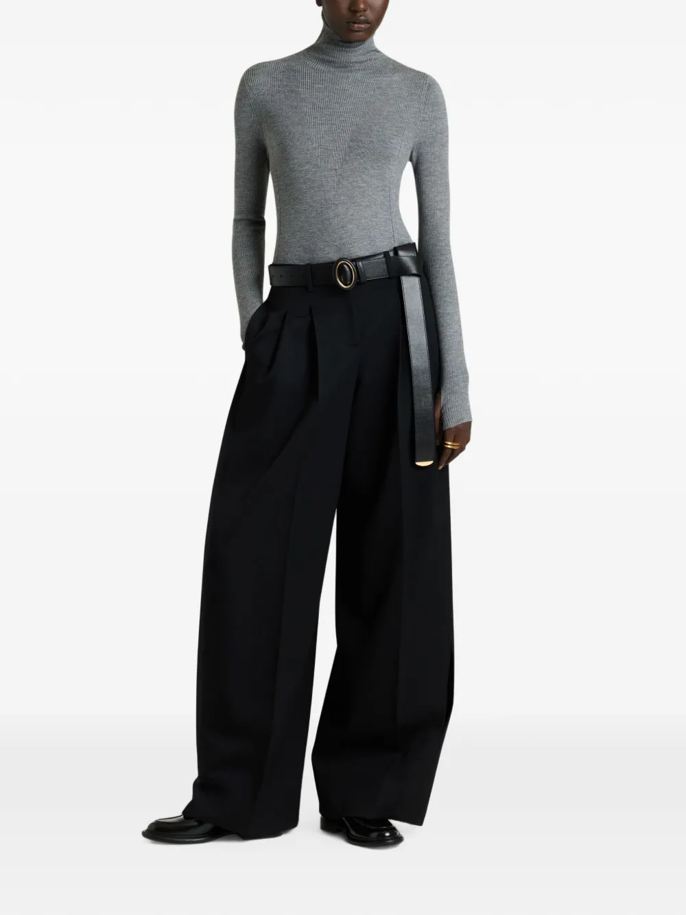 Givenchy Wollen en zijden coltrui Grijs