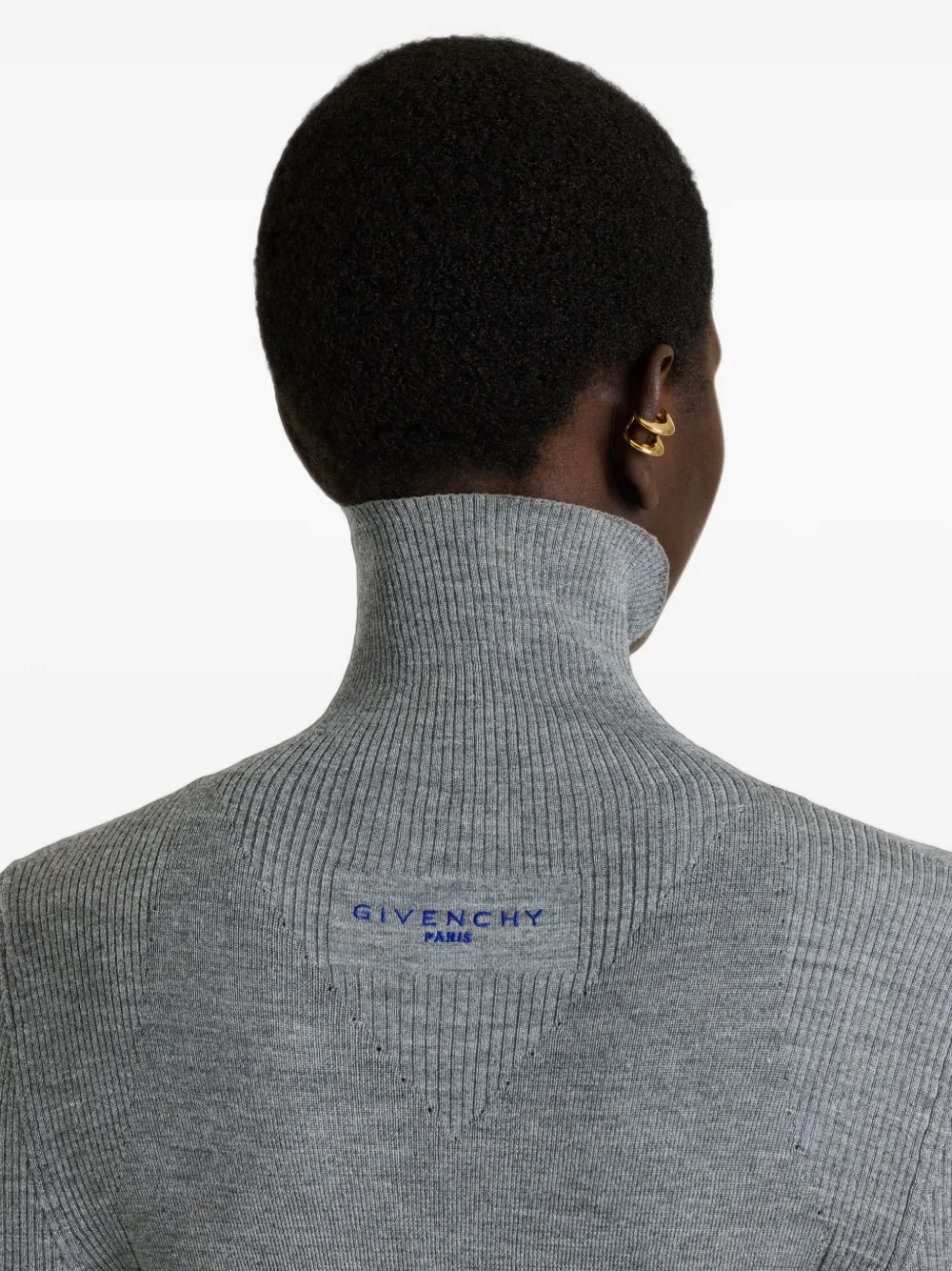 Givenchy Wollen en zijden coltrui Grijs