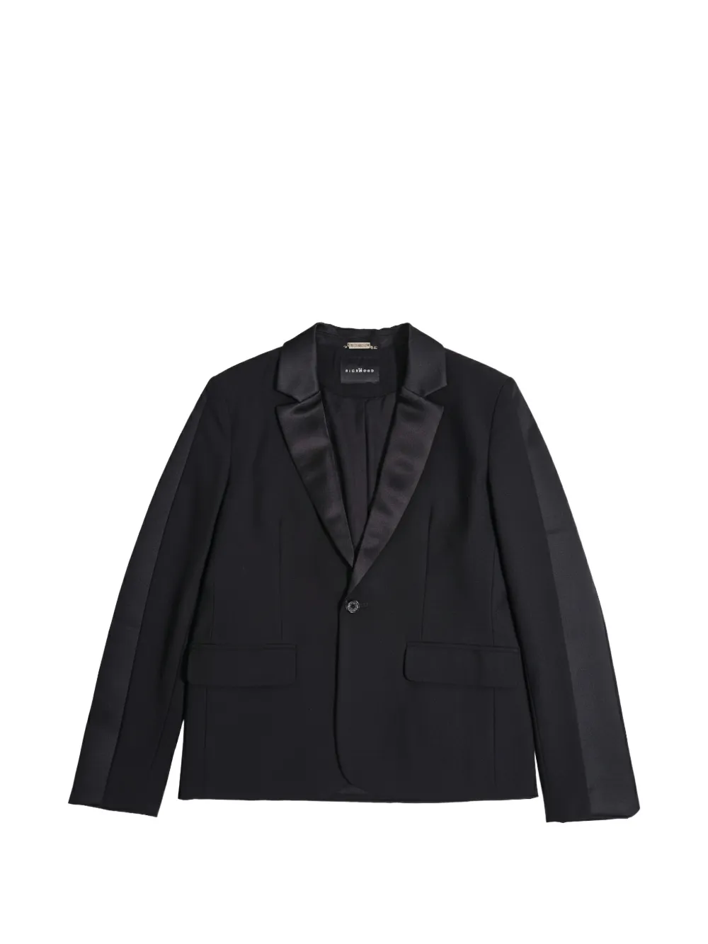John Richmond Junior Blazer con revers satinati - Nero