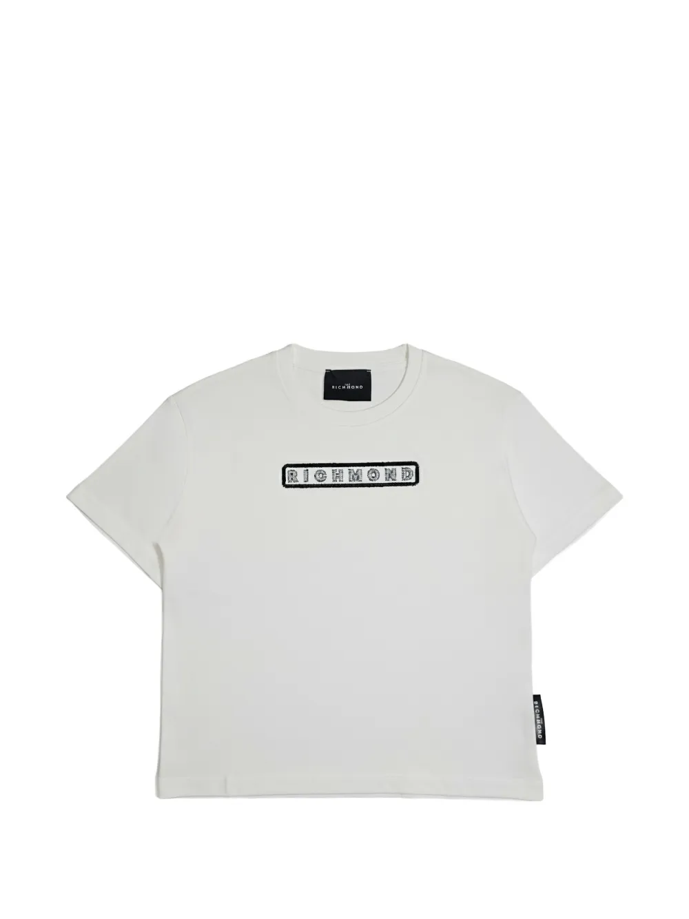 John Richmond Junior T-shirt girocollo con applicazione - Bianco