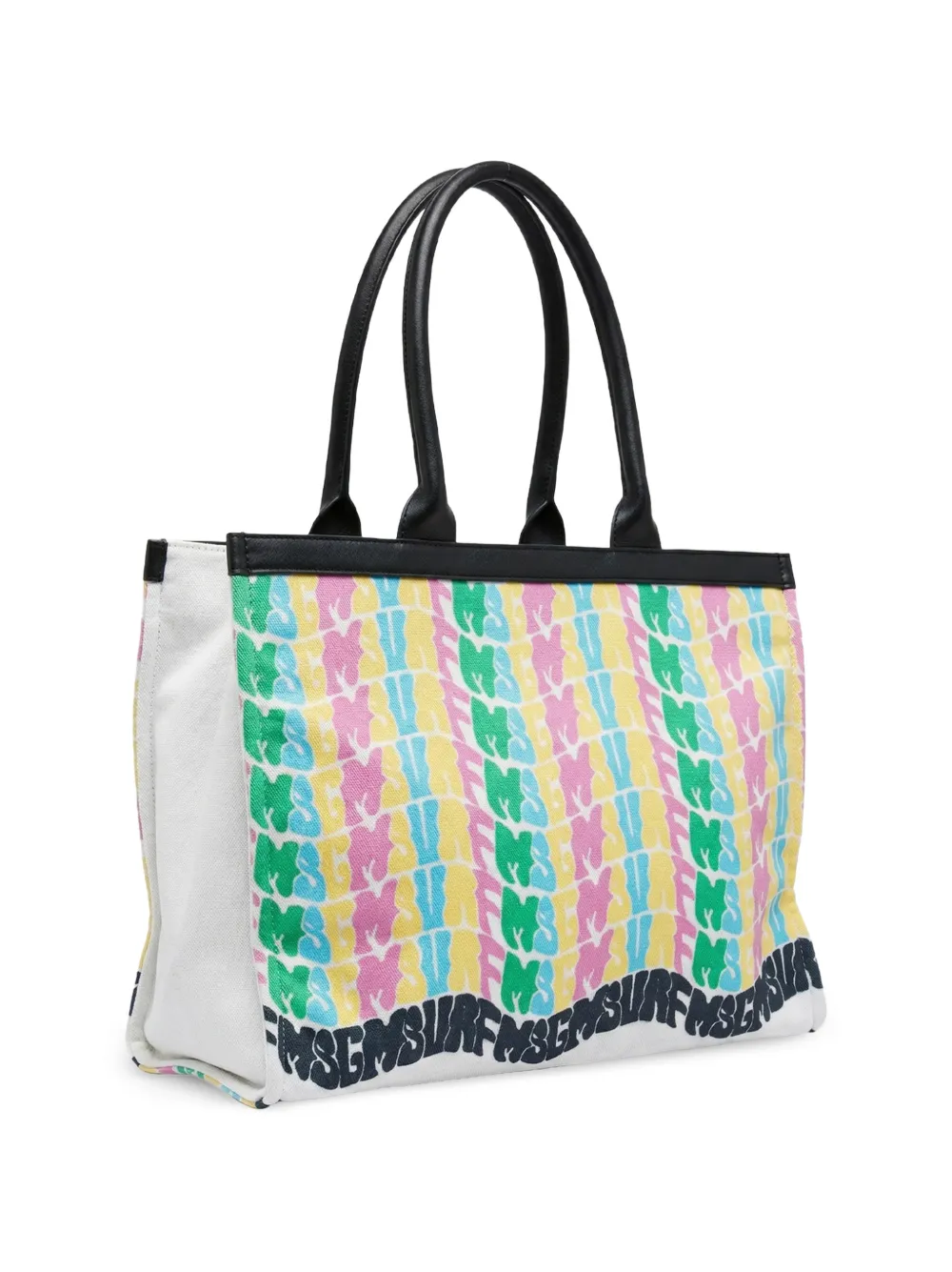 MSGM Kids Borsa shopper met logoprint Wit