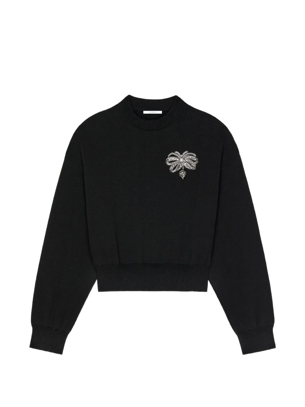 Givenchy Wollen trui met geborduurde strik Zwart