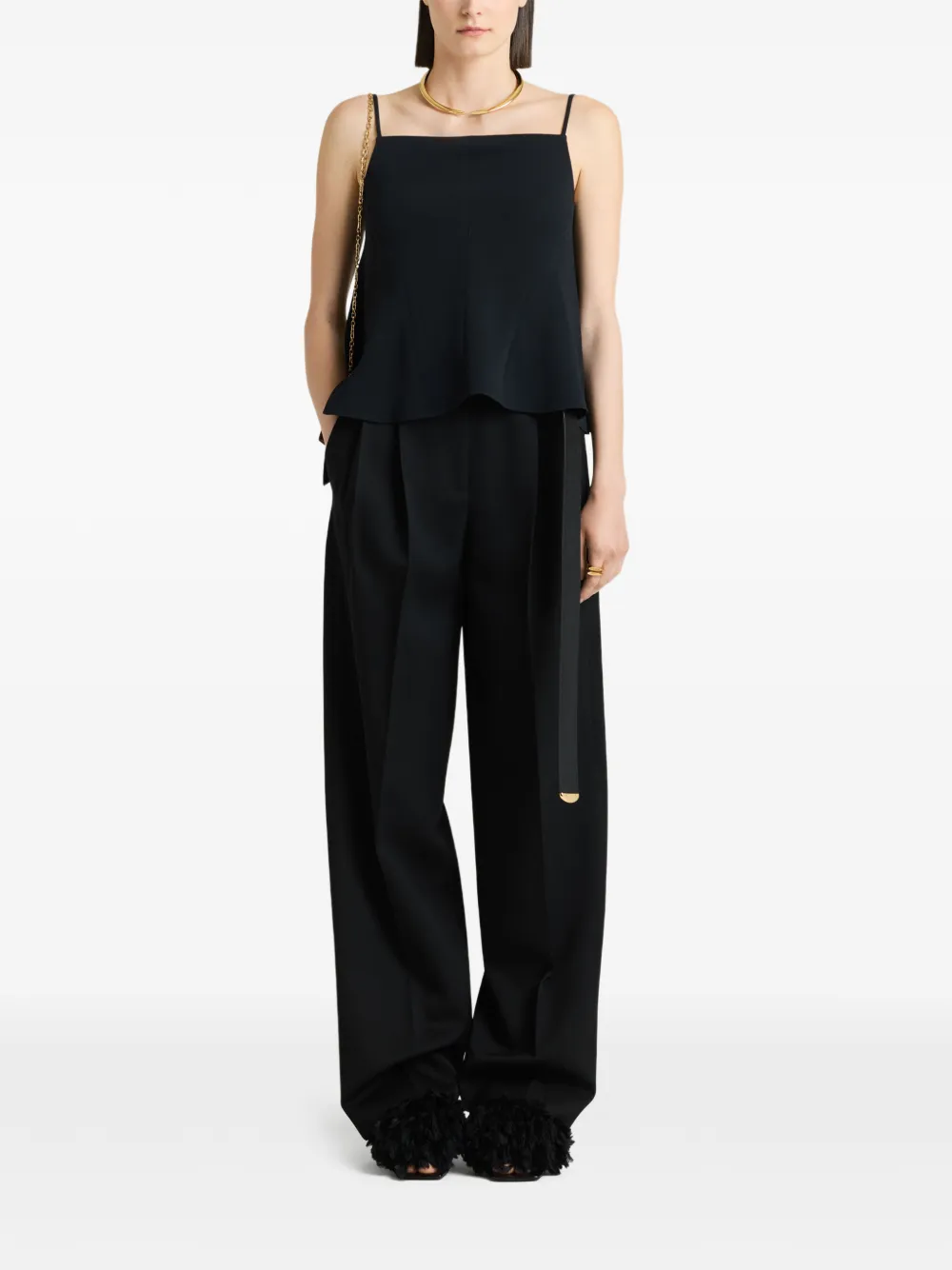 Givenchy sliced top in crepe cady