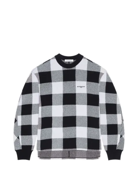 Givenchy checked sweater in wool embroidered Givenchy Paris