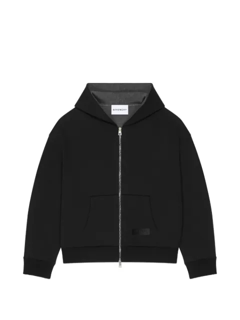 Givenchy couture seam zipped hoodie in scuba