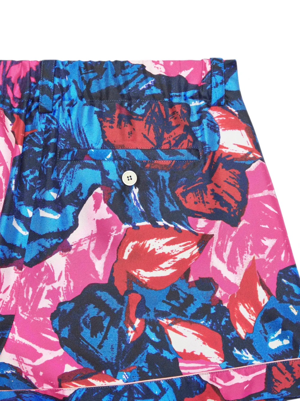 Givenchy Zijden pyjamashorts met bloemen-print Blauw
