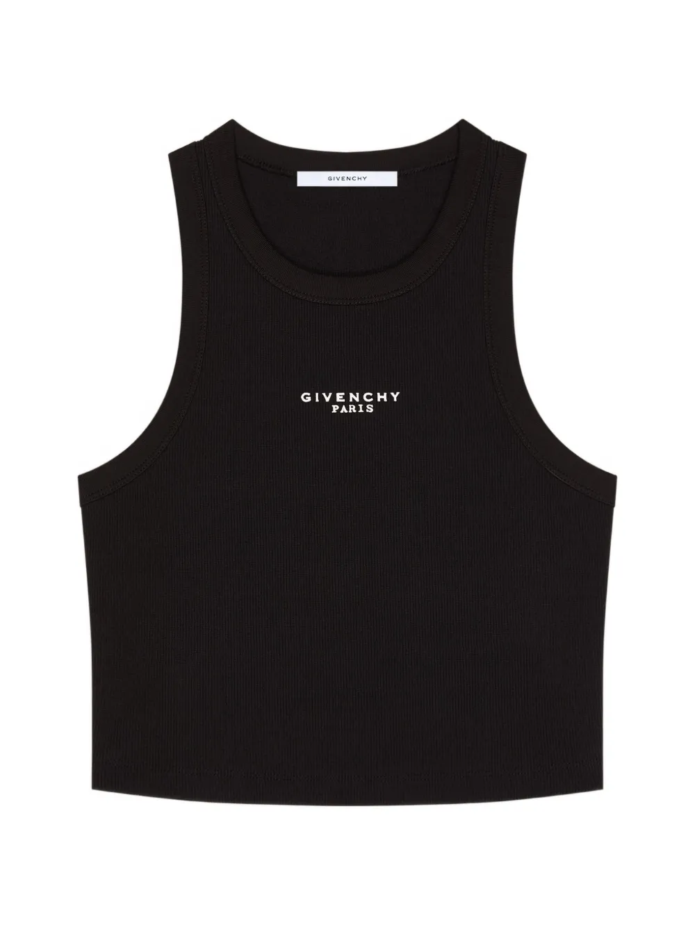 Givenchy Katoenen cropped tanktop met Paris-print Zwart