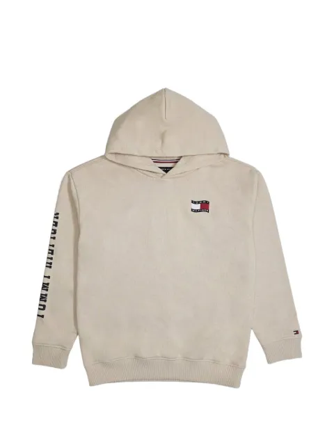 Tommy Hilfiger Junior logo-patch long-sleeve hoodie