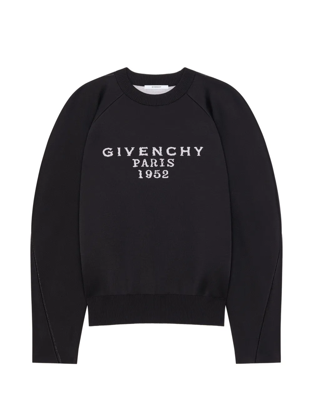 Givenchy Sweater In Wool Viscose With Signature | Black | FARFETCH BH